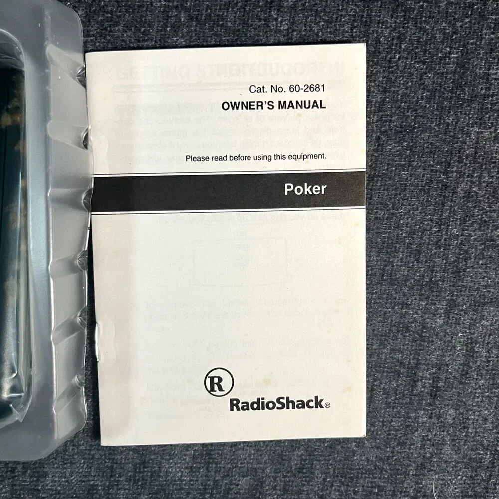 Vintage Radio Shack Poker Electronic Handheld Game #60-2681 Pocket size handheld